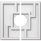 Ekena Millwork Knox Architectural Grade PVC Contemporary Ceiling Medallion, Two Piece, 10"OD x 3"ID x 3 1/2"C x 1"P CMP10KX2-03000 - alternate 1